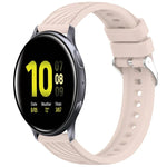 條紋紋理矽膠 20mm 錶帶，適用 Samsung Galaxy Watch Active2 44mm，適用 Samsung Galaxy Watch Active2 40mm