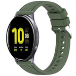 條紋紋理矽膠 20mm 錶帶，適用 Samsung Galaxy Watch Active2 44mm，適用 Samsung Galaxy Watch Active2 40mm