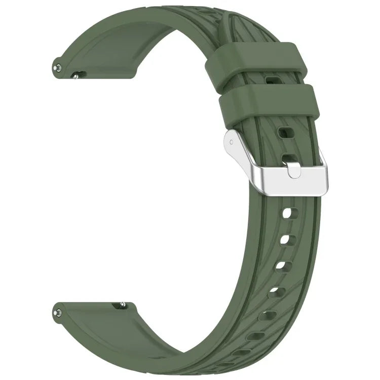 條紋紋理矽膠 20mm 錶帶，適用 Samsung Galaxy Watch Active2 44mm，適用 Samsung Galaxy Watch Active2 40mm