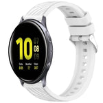 條紋紋理矽膠 20mm 錶帶，適用 Samsung Galaxy Watch Active2 44mm，適用 Samsung Galaxy Watch Active2 40mm