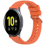 條紋紋理矽膠 20mm 錶帶，適用 Samsung Galaxy Watch Active2 44mm，適用 Samsung Galaxy Watch Active2 40mm