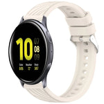 條紋紋理矽膠 20mm 錶帶，適用 Samsung Galaxy Watch Active2 44mm，適用 Samsung Galaxy Watch Active2 40mm