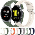 條紋紋理矽膠 20mm 錶帶，適用 Samsung Galaxy Watch Active2 44mm，適用 Samsung Galaxy Watch Active2 40mm