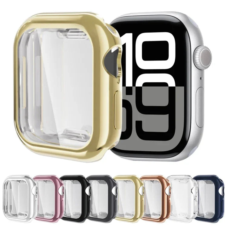 全覆蓋 TPU 電鍍錶殼，適用於 Apple Watch Series 11 / 10 46mm，適用於 Apple Watch Series 11 / 10 42mm