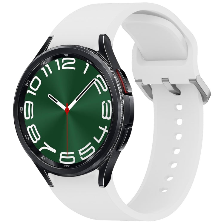 純色彩色扣快速釋放矽膠錶帶，適用於Samsung Galaxy Watch 6 Classic 47mm，Samsung Galaxy Watch 6 44mm，Samsung Galaxy Watch 6 40mm，Samsung Galaxy Watch 6 Classic 43mm