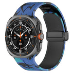 適用於Samsung Galaxy Watch Ultra 47mm 磁吸折疊扣矽膠錶帶