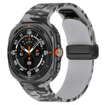 適用於Samsung Galaxy Watch Ultra 47mm 磁吸折疊扣矽膠錶帶