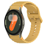 波浪紋紋理縫線快拆矽膠錶帶，適用於 Samsung Galaxy Watch FE 40mm、Samsung Galaxy Watch 7 44mm、Samsung Galaxy Watch 7 40mm、Samsung Galaxy Watch 6 Classic 47mm