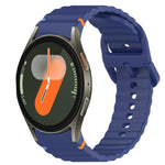 波浪紋紋理縫線快拆矽膠錶帶，適用於 Samsung Galaxy Watch FE 40mm、Samsung Galaxy Watch 7 44mm、Samsung Galaxy Watch 7 40mm、Samsung Galaxy Watch 6 Classic 47mm
