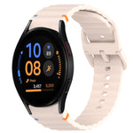 波浪紋紋理縫線快拆矽膠錶帶，適用於 Samsung Galaxy Watch FE 40mm、Samsung Galaxy Watch 7 44mm、Samsung Galaxy Watch 7 40mm、Samsung Galaxy Watch 6 Classic 47mm