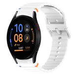 波浪紋紋理縫線快拆矽膠錶帶，適用於 Samsung Galaxy Watch FE 40mm、Samsung Galaxy Watch 7 44mm、Samsung Galaxy Watch 7 40mm、Samsung Galaxy Watch 6 Classic 47mm