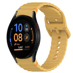 波浪紋紋理縫線快拆矽膠錶帶，適用於 Samsung Galaxy Watch FE 40mm、Samsung Galaxy Watch 7 44mm、Samsung Galaxy Watch 7 40mm、Samsung Galaxy Watch 6 Classic 47mm