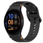 波浪紋紋理縫線快拆矽膠錶帶，適用於 Samsung Galaxy Watch FE 40mm、Samsung Galaxy Watch 7 44mm、Samsung Galaxy Watch 7 40mm、Samsung Galaxy Watch 6 Classic 47mm