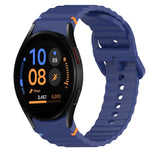 波浪紋紋理縫線快拆矽膠錶帶，適用於 Samsung Galaxy Watch FE 40mm、Samsung Galaxy Watch 7 44mm、Samsung Galaxy Watch 7 40mm、Samsung Galaxy Watch 6 Classic 47mm