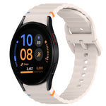 波浪紋紋理縫線快拆矽膠錶帶，適用於 Samsung Galaxy Watch FE 40mm、Samsung Galaxy Watch 7 44mm、Samsung Galaxy Watch 7 40mm、Samsung Galaxy Watch 6 Classic 47mm