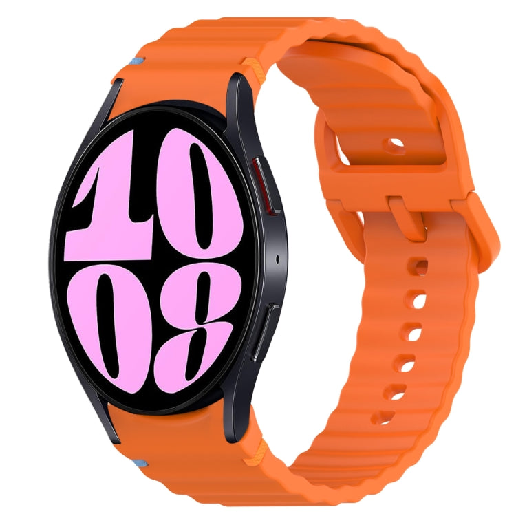波浪紋紋理縫線快拆矽膠錶帶，適用於 Samsung Galaxy Watch 6 44mm、Samsung Galaxy Watch 6 40mm、Samsung Galaxy Watch 6 Classic 43mm、Samsung Galaxy Watch 5 Pro 高爾夫版