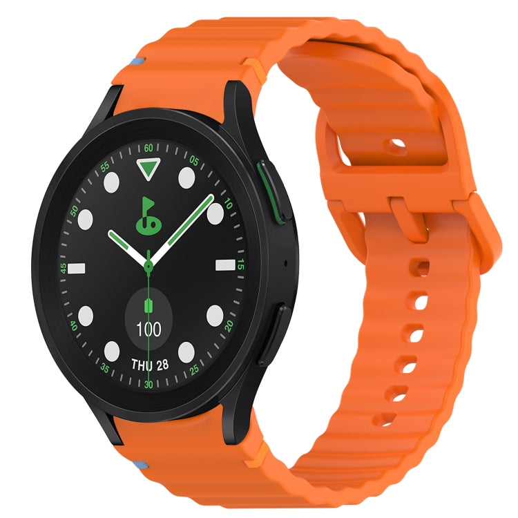 波浪紋紋理縫線快拆矽膠錶帶，適用於 Samsung Galaxy Watch 5 高爾夫版、Samsung Galaxy Watch 5 44mm、Samsung Galaxy Watch 5 Pro 45mm、Samsung Galaxy Watch 5 40mm