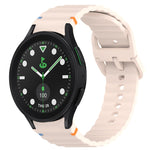 波浪紋紋理縫線快拆矽膠錶帶，適用於 Samsung Galaxy Watch 5 高爾夫版、Samsung Galaxy Watch 5 44mm、Samsung Galaxy Watch 5 Pro 45mm、Samsung Galaxy Watch 5 40mm