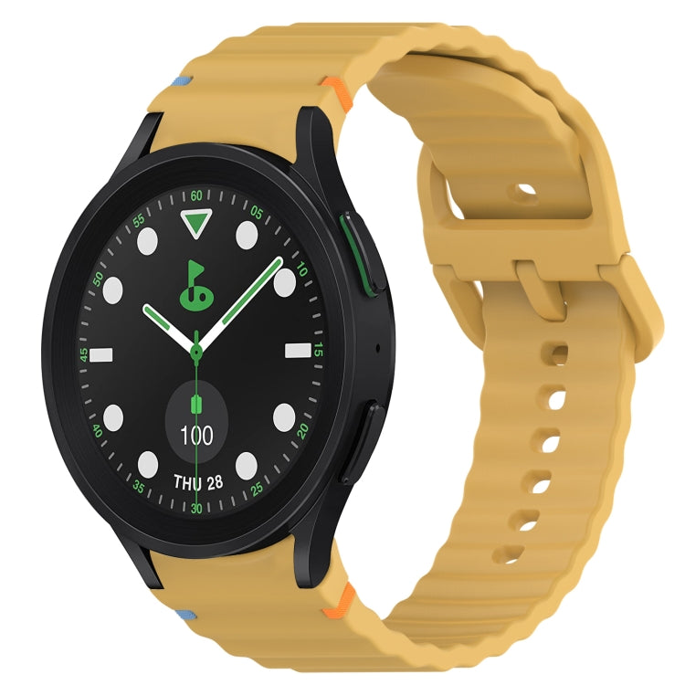波浪紋紋理縫線快拆矽膠錶帶，適用於 Samsung Galaxy Watch 5 高爾夫版、Samsung Galaxy Watch 5 44mm、Samsung Galaxy Watch 5 Pro 45mm、Samsung Galaxy Watch 5 40mm
