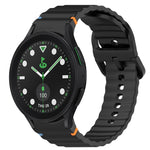 波浪紋紋理縫線快拆矽膠錶帶，適用於 Samsung Galaxy Watch 5 高爾夫版、Samsung Galaxy Watch 5 44mm、Samsung Galaxy Watch 5 Pro 45mm、Samsung Galaxy Watch 5 40mm