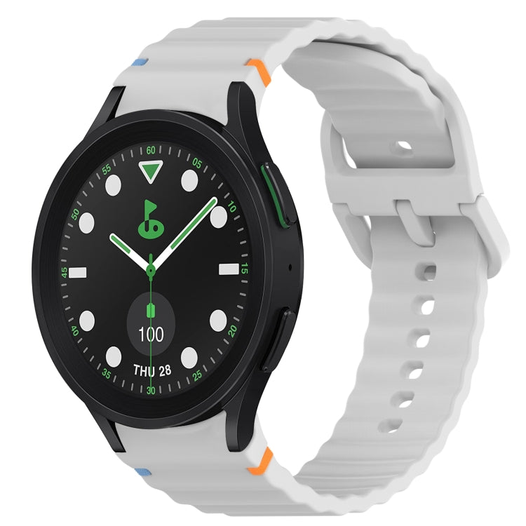 波浪紋紋理縫線快拆矽膠錶帶，適用於 Samsung Galaxy Watch 5 高爾夫版、Samsung Galaxy Watch 5 44mm、Samsung Galaxy Watch 5 Pro 45mm、Samsung Galaxy Watch 5 40mm