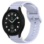 波浪紋紋理縫線快拆矽膠錶帶，適用於 Samsung Galaxy Watch 5 高爾夫版、Samsung Galaxy Watch 5 44mm、Samsung Galaxy Watch 5 Pro 45mm、Samsung Galaxy Watch 5 40mm