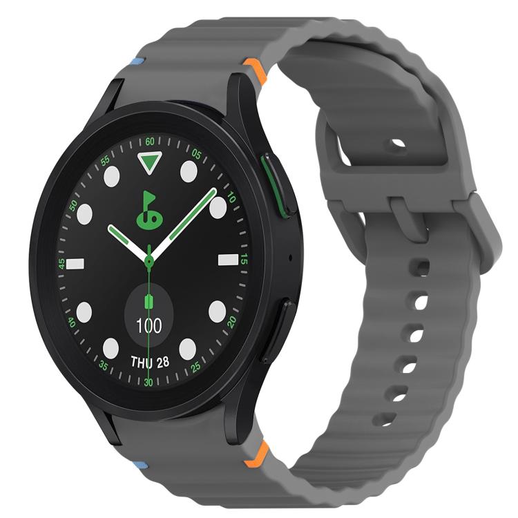 波浪紋紋理縫線快拆矽膠錶帶，適用於 Samsung Galaxy Watch 5 高爾夫版、Samsung Galaxy Watch 5 44mm、Samsung Galaxy Watch 5 Pro 45mm、Samsung Galaxy Watch 5 40mm