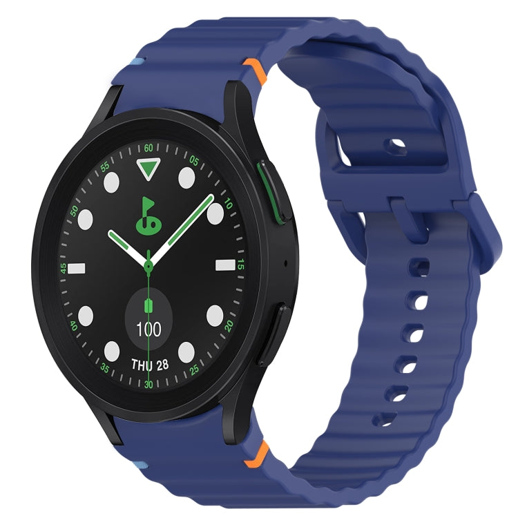 波浪紋紋理縫線快拆矽膠錶帶，適用於 Samsung Galaxy Watch 5 高爾夫版、Samsung Galaxy Watch 5 44mm、Samsung Galaxy Watch 5 Pro 45mm、Samsung Galaxy Watch 5 40mm