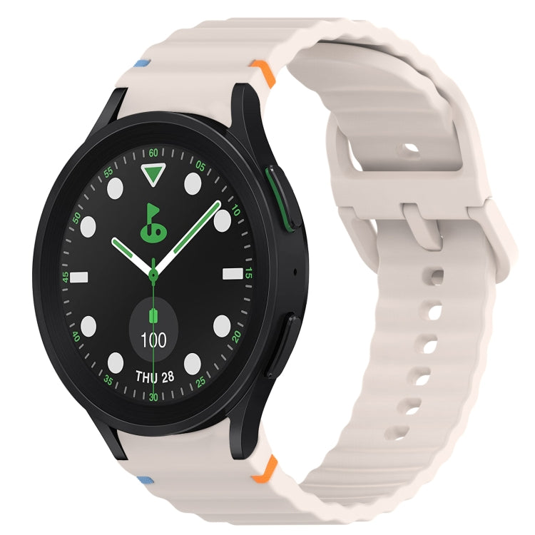 波浪紋紋理縫線快拆矽膠錶帶，適用於 Samsung Galaxy Watch 5 高爾夫版、Samsung Galaxy Watch 5 44mm、Samsung Galaxy Watch 5 Pro 45mm、Samsung Galaxy Watch 5 40mm