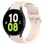 波浪紋紋理縫線快拆矽膠錶帶，適用於 Samsung Galaxy Watch 5 高爾夫版、Samsung Galaxy Watch 5 44mm、Samsung Galaxy Watch 5 Pro 45mm、Samsung Galaxy Watch 5 40mm