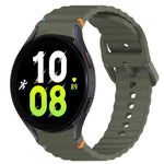 波浪紋紋理縫線快拆矽膠錶帶，適用於 Samsung Galaxy Watch 5 高爾夫版、Samsung Galaxy Watch 5 44mm、Samsung Galaxy Watch 5 Pro 45mm、Samsung Galaxy Watch 5 40mm