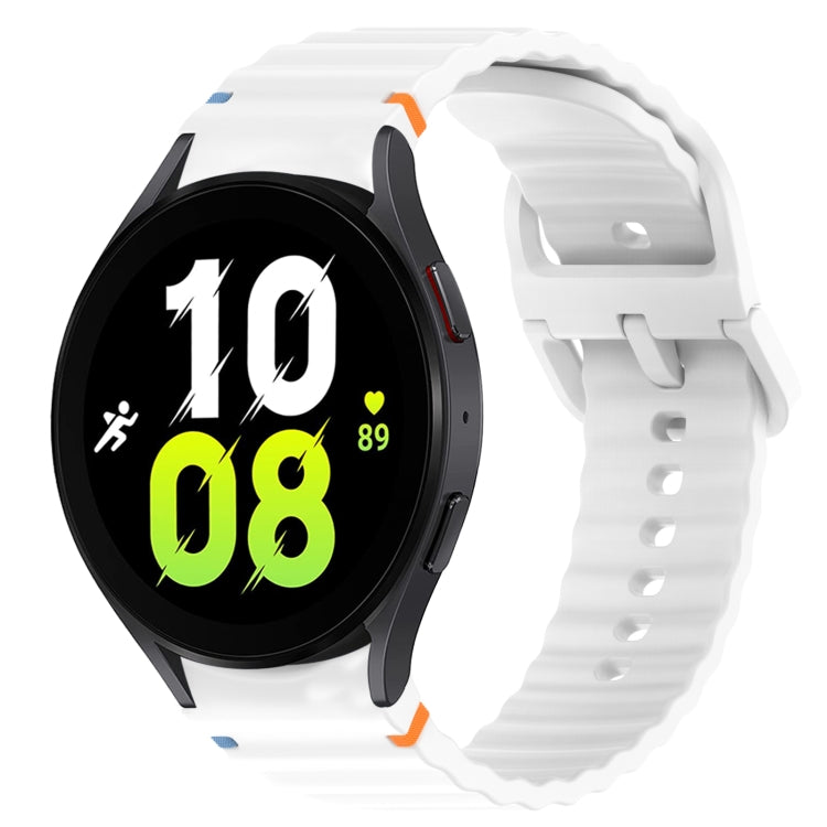 波浪紋紋理縫線快拆矽膠錶帶，適用於 Samsung Galaxy Watch 5 高爾夫版、Samsung Galaxy Watch 5 44mm、Samsung Galaxy Watch 5 Pro 45mm、Samsung Galaxy Watch 5 40mm