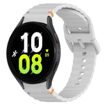 波浪紋紋理縫線快拆矽膠錶帶，適用於 Samsung Galaxy Watch 5 高爾夫版、Samsung Galaxy Watch 5 44mm、Samsung Galaxy Watch 5 Pro 45mm、Samsung Galaxy Watch 5 40mm