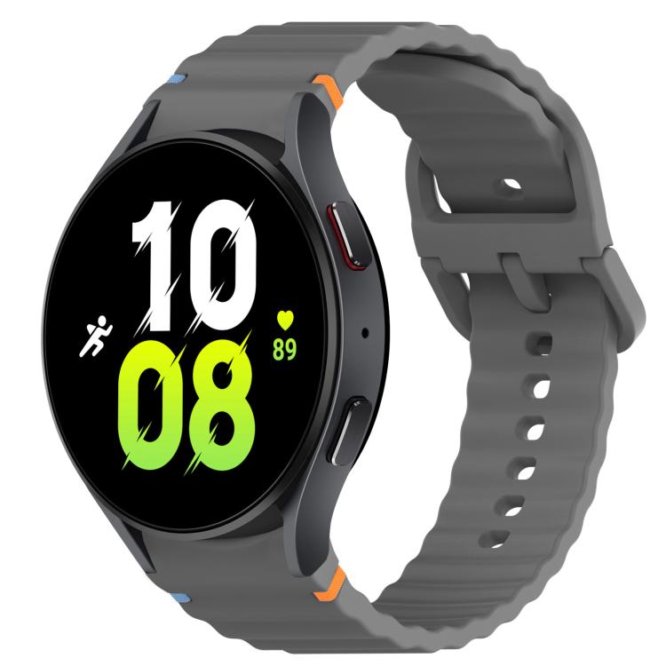 波浪紋紋理縫線快拆矽膠錶帶，適用於 Samsung Galaxy Watch 5 高爾夫版、Samsung Galaxy Watch 5 44mm、Samsung Galaxy Watch 5 Pro 45mm、Samsung Galaxy Watch 5 40mm