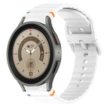 波浪紋紋理縫線快拆矽膠錶帶，適用於 Samsung Galaxy Watch 5 高爾夫版、Samsung Galaxy Watch 5 44mm、Samsung Galaxy Watch 5 Pro 45mm、Samsung Galaxy Watch 5 40mm