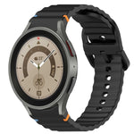波浪紋紋理縫線快拆矽膠錶帶，適用於 Samsung Galaxy Watch 5 高爾夫版、Samsung Galaxy Watch 5 44mm、Samsung Galaxy Watch 5 Pro 45mm、Samsung Galaxy Watch 5 40mm
