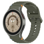 波浪紋紋理縫線快拆矽膠錶帶，適用於 Samsung Galaxy Watch 5 高爾夫版、Samsung Galaxy Watch 5 44mm、Samsung Galaxy Watch 5 Pro 45mm、Samsung Galaxy Watch 5 40mm