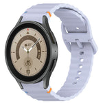 波浪紋紋理縫線快拆矽膠錶帶，適用於 Samsung Galaxy Watch 5 高爾夫版、Samsung Galaxy Watch 5 44mm、Samsung Galaxy Watch 5 Pro 45mm、Samsung Galaxy Watch 5 40mm