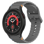 波浪紋紋理縫線快拆矽膠錶帶，適用於 Samsung Galaxy Watch 5 高爾夫版、Samsung Galaxy Watch 5 44mm、Samsung Galaxy Watch 5 Pro 45mm、Samsung Galaxy Watch 5 40mm