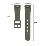 波浪紋紋理縫線快拆矽膠錶帶，適用於 Samsung Galaxy Watch FE 40mm、Samsung Galaxy Watch 7 44mm、Samsung Galaxy Watch 7 40mm、Samsung Galaxy Watch 6 Classic 47mm