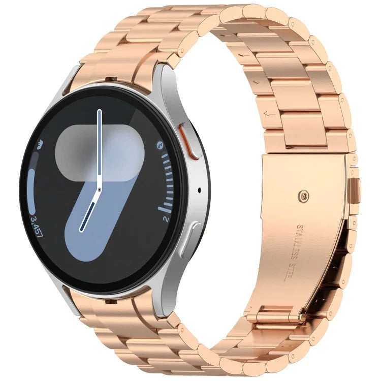 三珠按鈕快拆金屬錶帶，適用於 Samsung Galaxy Watch FE 40mm，適用於 Samsung Galaxy Watch 7 40 / 44mm，適用於 Samsung Galaxy Watch 6 Classic 43 / 47mm，適用於 Samsung Galaxy Watch 6 40 / 44mm，適用於 Samsung Galaxy Watch 5 40 / 44mm
