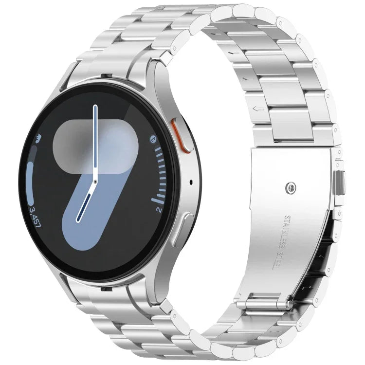 三珠按鈕快拆金屬錶帶，適用於 Samsung Galaxy Watch FE 40mm，適用於 Samsung Galaxy Watch 7 40 / 44mm，適用於 Samsung Galaxy Watch 6 Classic 43 / 47mm，適用於 Samsung Galaxy Watch 6 40 / 44mm，適用於 Samsung Galaxy Watch 5 40 / 44mm