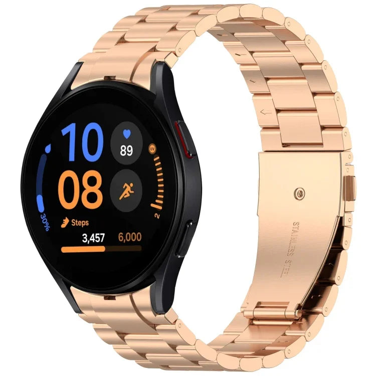 三珠按鈕快拆金屬錶帶，適用於 Samsung Galaxy Watch FE 40mm，適用於 Samsung Galaxy Watch 7 40 / 44mm，適用於 Samsung Galaxy Watch 6 Classic 43 / 47mm，適用於 Samsung Galaxy Watch 6 40 / 44mm，適用於 Samsung Galaxy Watch 5 40 / 44mm