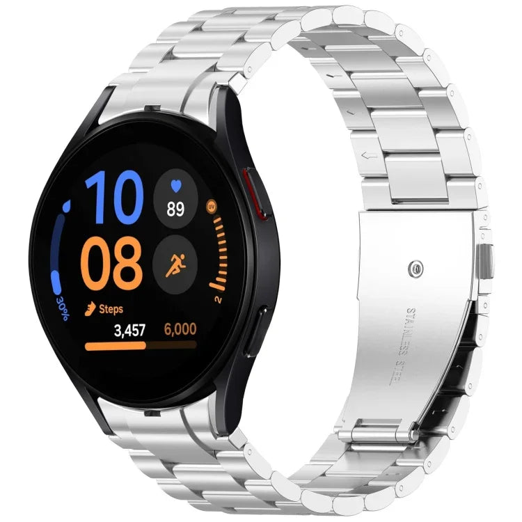 三珠按鈕快拆金屬錶帶，適用於 Samsung Galaxy Watch FE 40mm，適用於 Samsung Galaxy Watch 7 40 / 44mm，適用於 Samsung Galaxy Watch 6 Classic 43 / 47mm，適用於 Samsung Galaxy Watch 6 40 / 44mm，適用於 Samsung Galaxy Watch 5 40 / 44mm