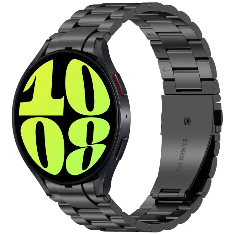 三珠按鈕快拆金屬錶帶，適用於 Samsung Galaxy Watch FE 40mm，適用於 Samsung Galaxy Watch 7 40 / 44mm，適用於 Samsung Galaxy Watch 6 Classic 43 / 47mm，適用於 Samsung Galaxy Watch 6 40 / 44mm，適用於 Samsung Galaxy Watch 5 40 / 44mm