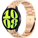 三珠按鈕快拆金屬錶帶，適用於 Samsung Galaxy Watch FE 40mm，適用於 Samsung Galaxy Watch 7 40 / 44mm，適用於 Samsung Galaxy Watch 6 Classic 43 / 47mm，適用於 Samsung Galaxy Watch 6 40 / 44mm，適用於 Samsung Galaxy Watch 5 40 / 44mm