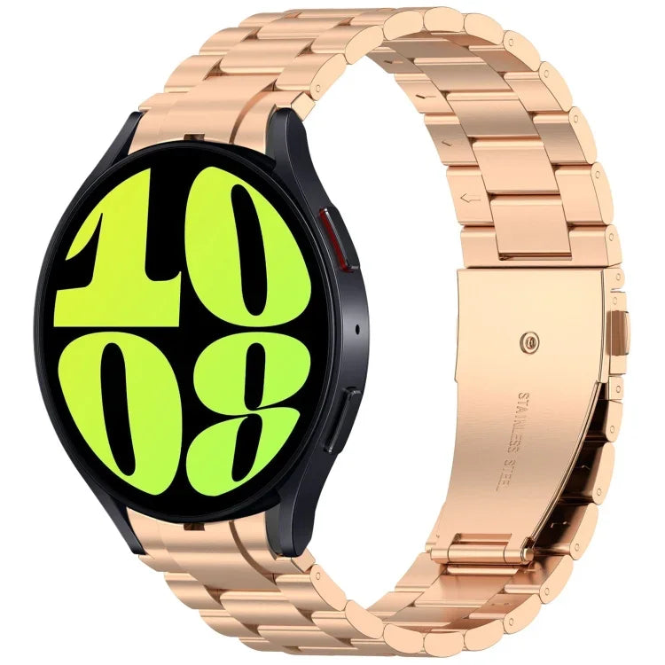 三珠按鈕快拆金屬錶帶，適用於 Samsung Galaxy Watch FE 40mm，適用於 Samsung Galaxy Watch 7 40 / 44mm，適用於 Samsung Galaxy Watch 6 Classic 43 / 47mm，適用於 Samsung Galaxy Watch 6 40 / 44mm，適用於 Samsung Galaxy Watch 5 40 / 44mm