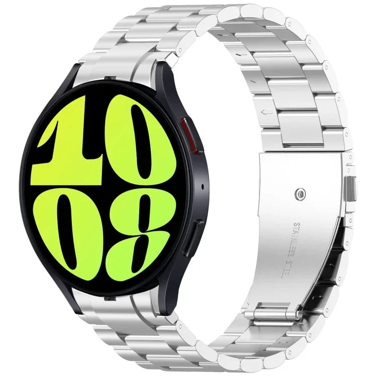 三珠按鈕快拆金屬錶帶，適用於 Samsung Galaxy Watch FE 40mm，適用於 Samsung Galaxy Watch 7 40 / 44mm，適用於 Samsung Galaxy Watch 6 Classic 43 / 47mm，適用於 Samsung Galaxy Watch 6 40 / 44mm，適用於 Samsung Galaxy Watch 5 40 / 44mm