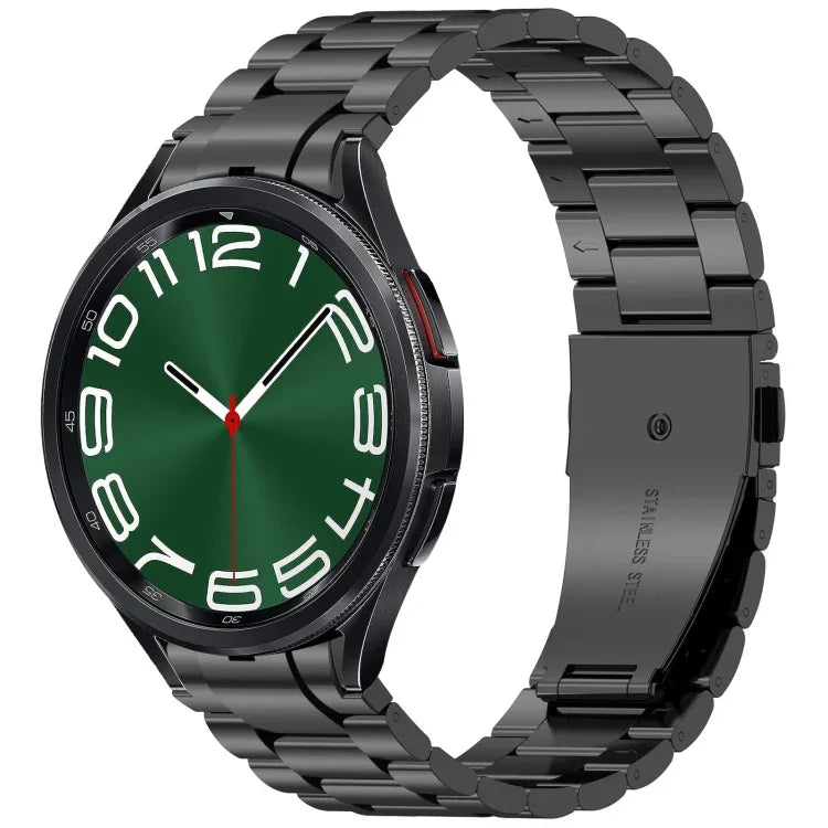 三珠按鈕快拆金屬錶帶，適用於 Samsung Galaxy Watch FE 40mm，適用於 Samsung Galaxy Watch 7 40 / 44mm，適用於 Samsung Galaxy Watch 6 Classic 43 / 47mm，適用於 Samsung Galaxy Watch 6 40 / 44mm，適用於 Samsung Galaxy Watch 5 40 / 44mm
