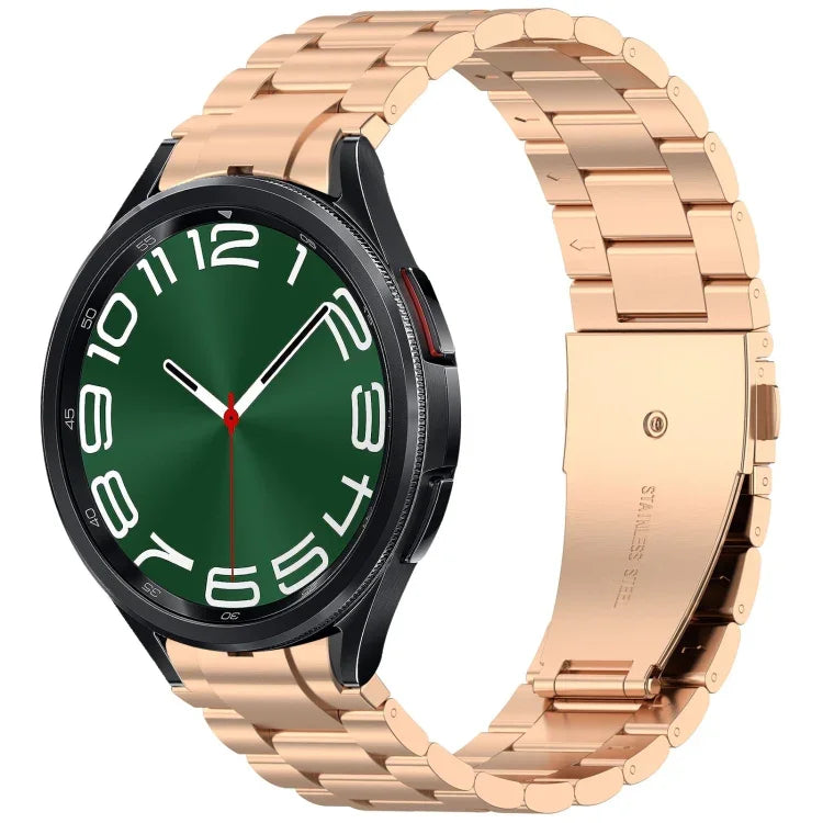 三珠按鈕快拆金屬錶帶，適用於 Samsung Galaxy Watch FE 40mm，適用於 Samsung Galaxy Watch 7 40 / 44mm，適用於 Samsung Galaxy Watch 6 Classic 43 / 47mm，適用於 Samsung Galaxy Watch 6 40 / 44mm，適用於 Samsung Galaxy Watch 5 40 / 44mm